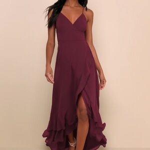 Lulus Burgundy Maxi Dress